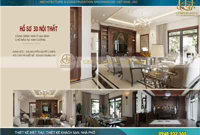 Thiết kế nội thất biệt thự tân cổ điển 150m2 phong cách luxury