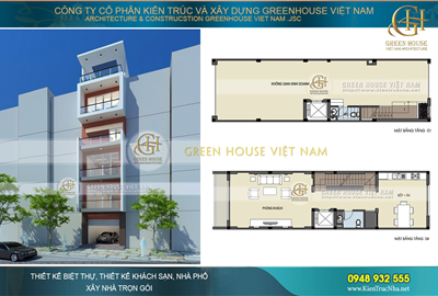 Thiết kế nhà ống hiện đại kết hợp kinh doanh 6 tầng đẹp thời thượng tại Hà Nội