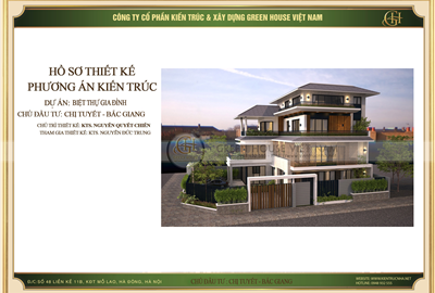 Thiết kế biệt thự 4 tầng phong cách hiện đại, sang trọng tại Bắc Giang - CĐT Chị Tuyết