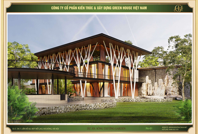 Thiết kế nhà hàng tại Sông Thương Garden với phong cách hiện đại ấn tượng