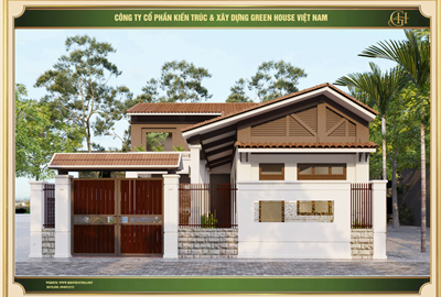 Thiết kế nhà phố tân cổ điển 2 tầng đẹp thu hút tại Bắc Giang