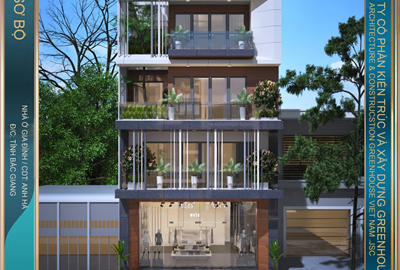 Thiết kế shophouse 4 tầng hiện đại tại Bắc Giang - CĐT Anh Hà