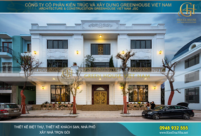 biệt thự tân cổ điển văn chiến 3 tầng 25 x 16m