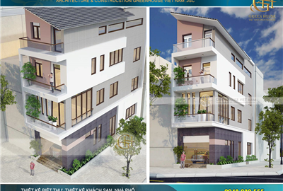 Thiết kế nhà phố hiện đại 4 tầng mặt tiền 4m