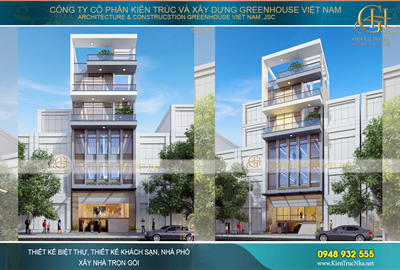 Mẫu nhà phố hiện đại kết hợp văn phòng 5 tầng tại mặt tiền 6m