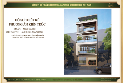 Thiết kế nhà phố 4 tầng sáng tạo không gian mở hiện đại tại Bắc Giang