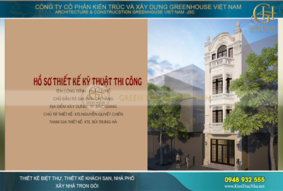 Thiết kế nhà ống tân cổ điển 4 tầng kết hợp kinh doanh tại Bắc Giang