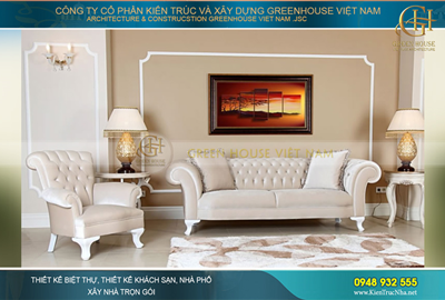Set sofa chester hai màu trắng và đen