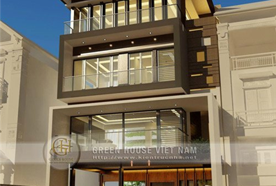 Biệt thự 4 tầng mặt tiền 10m phong cách kiến trúc hiện đại