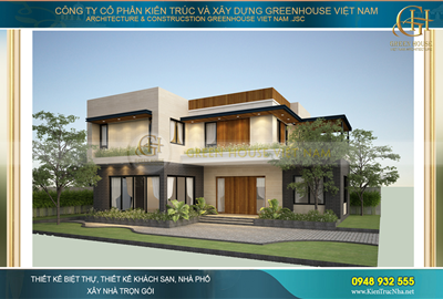 Dự án thiết kế biệt thự 2 tầng phong cách hiện đại