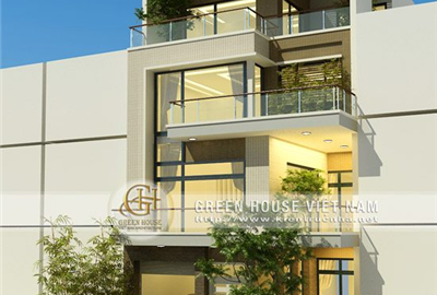 Biệt thự 4 tầng mặt tiền 9m hiện đại - Green House Việt Nam