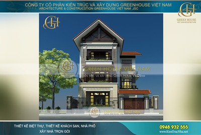 Thiết kế biệt thự 3 tầng hiện đại phong cách Á Đông tại Bắc Giang