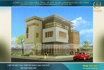 Thiết kế biệt thự vườn 3 tầng mặt tiền rộng 20m diện tích 300m2