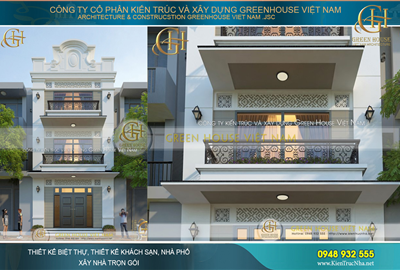 Mẫu thiết kế nhà ống 3 tầng phong cách tân cổ điển sang trọng