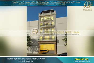 Nhà ống kinh doanh khách sạn 5 tầng mặt tiền 9m cổ điển