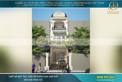 Thiết kế nhà ống 3 tầng phong cách tân cổ điển tại Bắc Giang