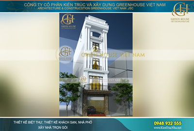 Nhà phố 5 tầng theo phong cách tân cổ điển
