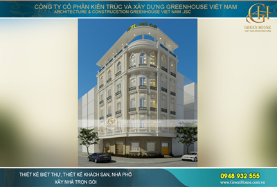 Khách sạn mini 5 tầng phong cách kiến trúc Pháp sang trọng