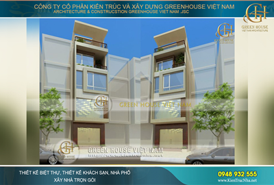 Nhà ống 4 tầng mặt tiền 5m kiến trúc hiện đại tại Bắc Ninh
