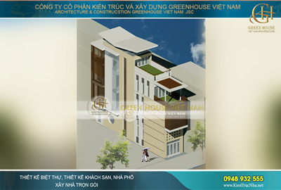 Nhà lô phố 4 tầng diện tích hơn 50m2 phong cách hiện đại đẹp