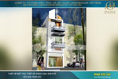 Nhà ống 4 tầng mặt tiền rộng 4m50 hiện đại kết hợp kinh doanh