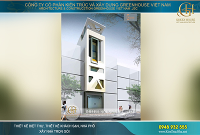 Nhà ống 5 tầng phong cách hiện đại độc đáo tại Bắc Giang