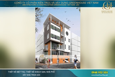 Nhà ống 4 tầng một tum hai mặt tiền phong cách hiện đại