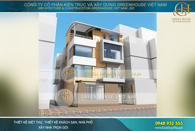 Nhà phố 4 tầng mặt tiền rộng 9m phong cách kiến trúc hiện đại