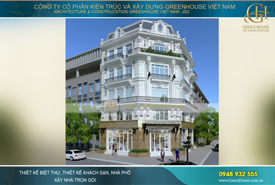 Thiết kế khách sạn cao cấp 5 tầng kiểu pháp tại Cần Thơ