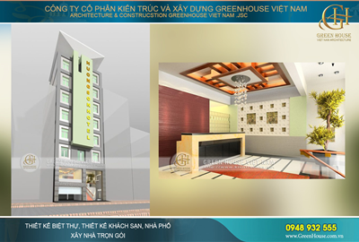 Thiết kế khách sạn Hương Sơn 7 tầng diện tích 150m2