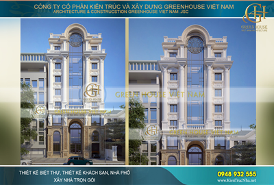 Thiết kế khách sạn 7 tầng phong cách tân cổ điển đẳng cấp bậc nhất Đà Nẵng