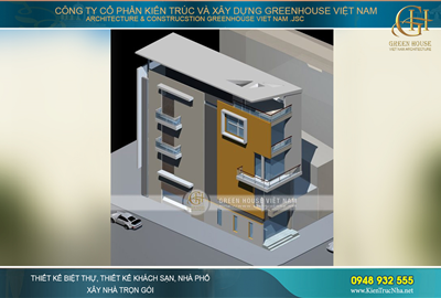 Thiết kế nhà ống 5 tầng dài 20m mặt tiền 5m kiến trúc hiện đại