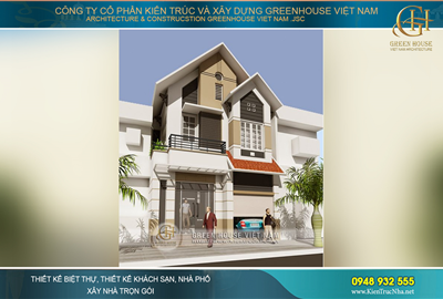 Nhà lô phố 3 tầng mặt tiền rộng 8m diện tích 140m2 tại Hải Phòng