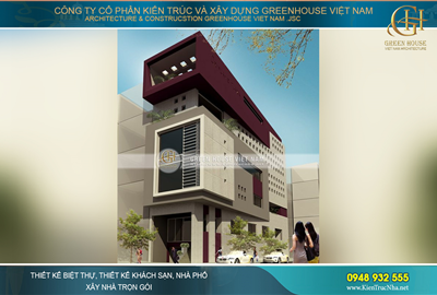 Nhà lô phố 5 tầng diện tích 170m2 (đất hình thang) tại Thái Nguyên