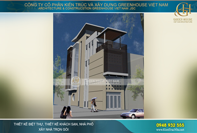 Thiết kế nhà ống 3 tầng 2 mặt tiền hiện đại tại Thái Bình