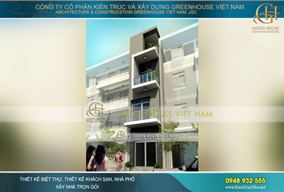Thiết kế nhà ống 4 tầng mặt tiền 4m đẹp, hiện đại tại Hà Nội